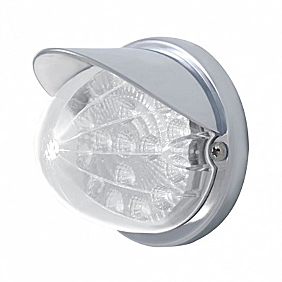 17 LED Reflector Watermelon Flush Mount Kit With Visor - Amber or Red LEDs (Amber, Red or Clear Lens)