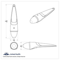 United Pacific - 19 LED Watermelon Grakon 1000 Style Cab Light Kit (Amber LEDs - Dark Amber Lens)