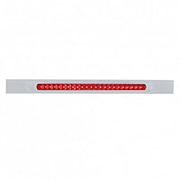 Chrome Top Mud Flap Plate w/ 23 SMD LED Light Bar & Bezel - Amber or Red LEDs (Amber, Red or Clear Lens)