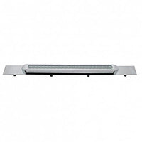 Chrome Top Mud Flap Plate w/ 23 SMD LED Light Bar & Bezel - Amber or Red LEDs (Amber, Red or Clear Lens)