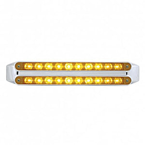 United Pacific - Dual 10 LED 9" Turn Signal Light Bars - Amber LEDs (Amber or Clear Lens)