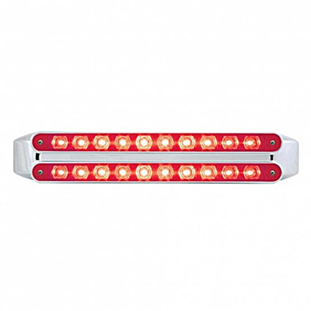 United Pacific - Dual 10 LED 9" Stop, Turn & Tail Light Bars - Red LEDs (Red or Clear Lens)