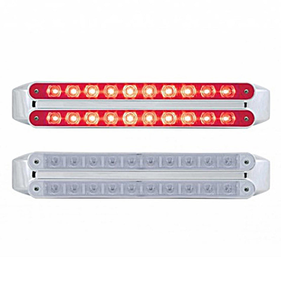 United Pacific - Dual 10 LED 9" Stop, Turn & Tail Light Bars - Red LEDs (Red or Clear Lens)