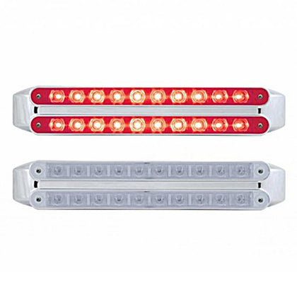 United Pacific - Dual 10 LED 9" Stop, Turn & Tail Light Bars - Red LEDs (Red or Clear Lens)