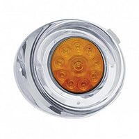 10 LED Freightliner Daytime Running Light Driver or Passenger Conversion Kit w/ Visor - Amber LEDs (Amber or Clear Lens)