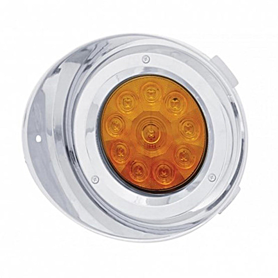 10 LED Freightliner Daytime Running Light Driver or Passenger Conversion Kit without Visor - Amber LEDs (Amber or Clear Lens)