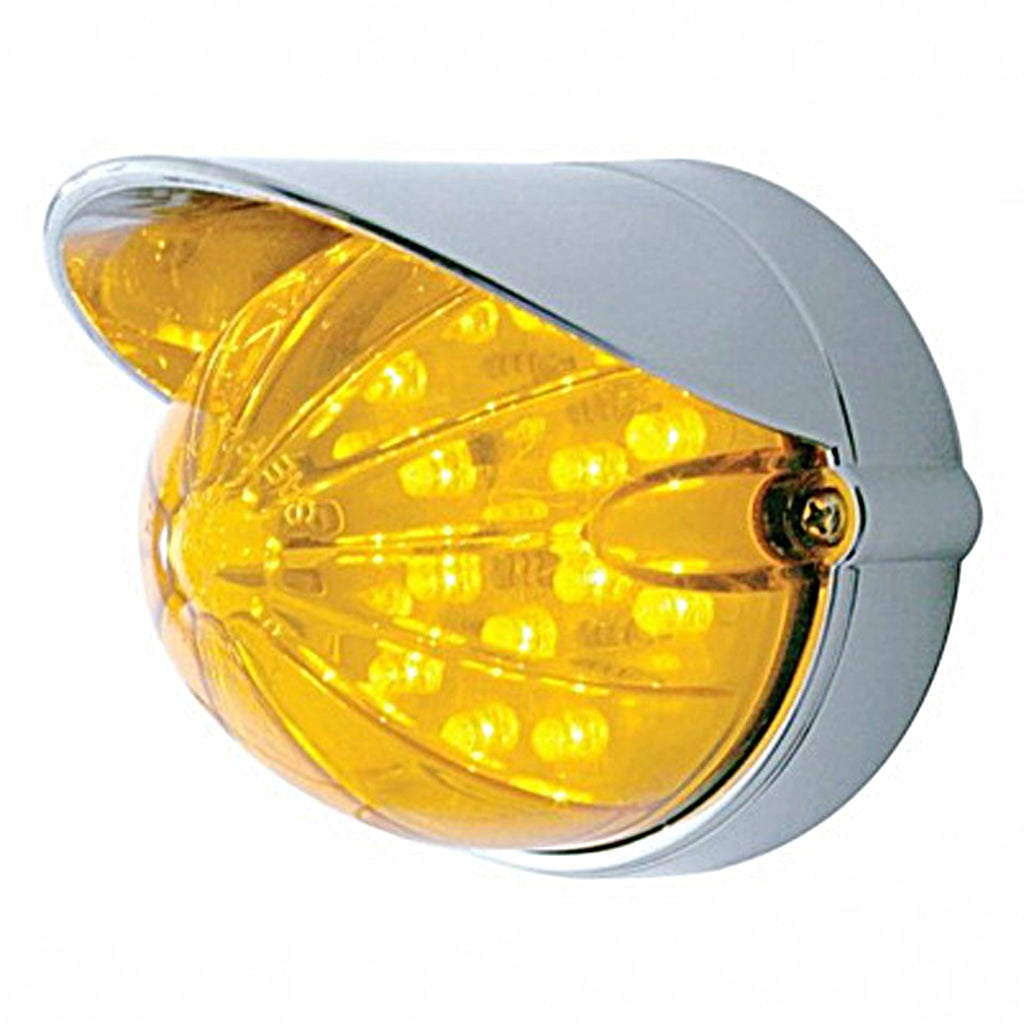 United Pacific - 19 LED Watermelon Flush Mount Kit w/ Visor - Amber LEDs (Amber or Clear Lens)