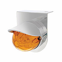 Stainless Light Bracket With 19 LED Bullet Style Grakon 1000 Light & Visor - Amber LEDs (Amber or Clear Lens)