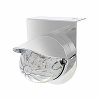 Stainless Light Bracket With 19 LED Bullet Style Grakon 1000 Light & Visor - Amber LEDs (Amber or Clear Lens)