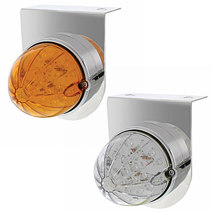 Stainless Light Bracket With 19 LED Bullet Style Grakon 1000 Light - Amber LEDs (Amber or Clear Lens)