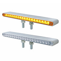 United Pacific - 38 LED 12" Reflector Double Face Light Bar - Amber LEDs (Amber or Clear Lens)