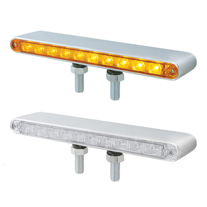 United Pacific - 20 LED 9" Double Face Light Bar - Amber LEDs (Amber or Clear Lens)