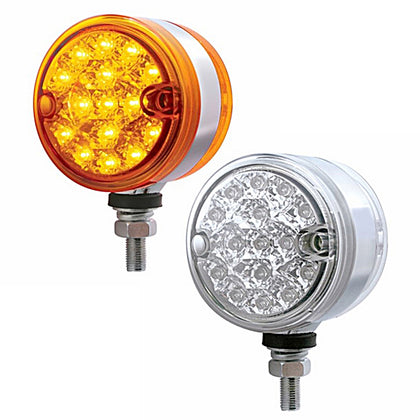 30 LED 3" Dual Function Reflector Double Face Light - Amber LEDs (Amber or Clear Lens)