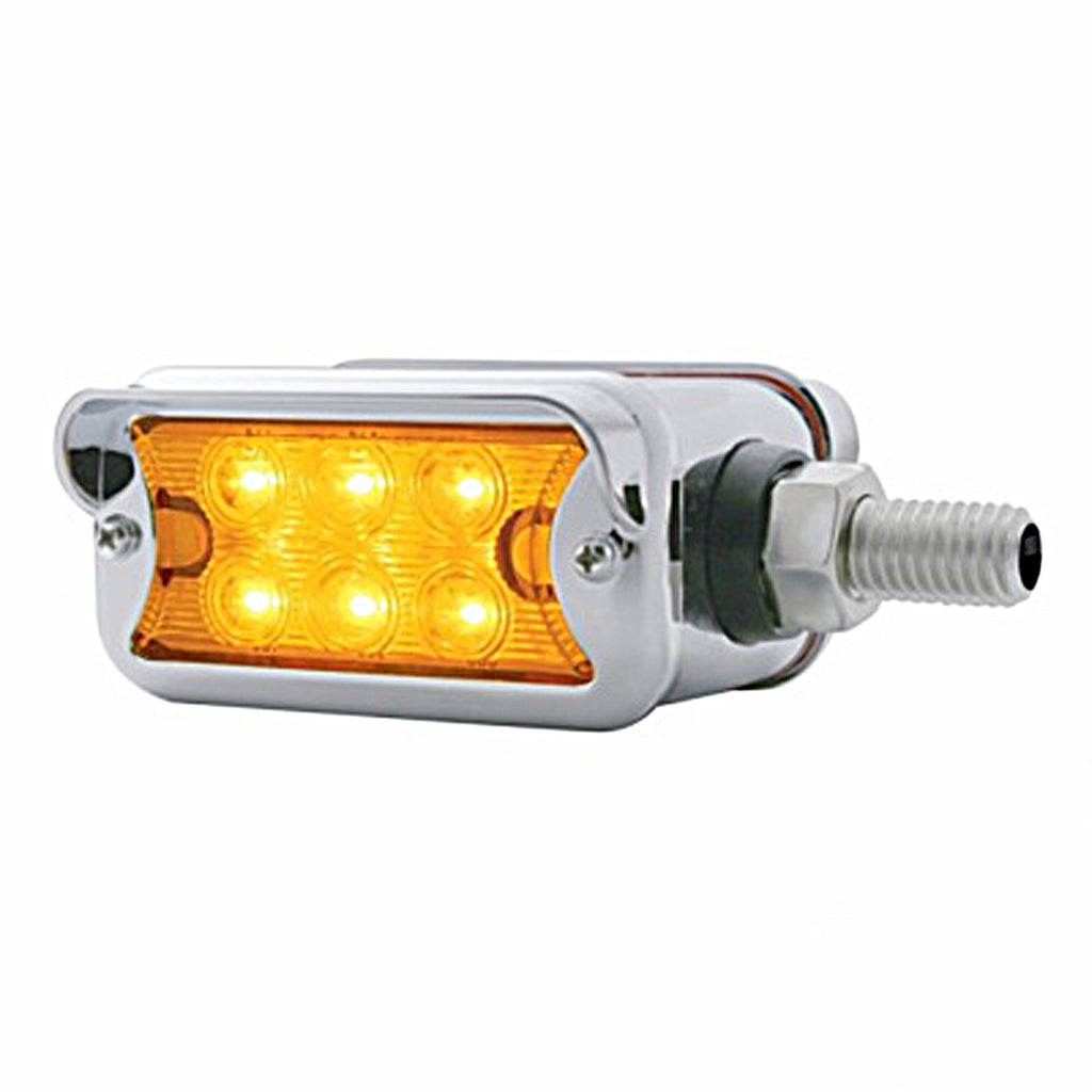 12 LED Dual Function Double Face Light w/ Visor - Horizontal Mount - Amber LED (Amber or Clear Lens)