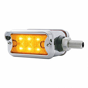 12 LED Dual Function Double Face Light w/ Visor - Horizontal Mount - Amber LED (Amber or Clear Lens)
