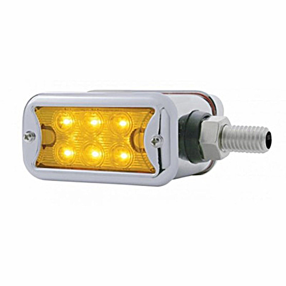 12 LED Dual Function Double Face Light With Bezel - Horizontal Mount - Amber LEDs (Amber or Clear Lens)