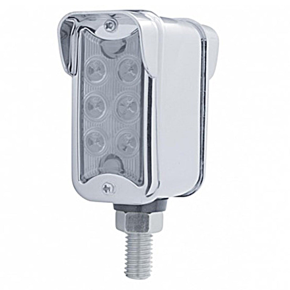 12 LED Dual Function Double Face Light W/Visor - Vertical Mount - Amber LEDs (Amber or Clear Lens)