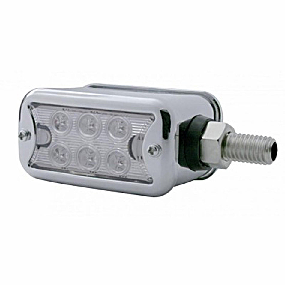 12 LED Dual Function Double Face Light With Bezel - Horizontal Mount - Amber LEDs (Amber or Clear Lens)