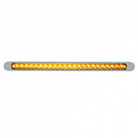 23 LED 17-1/4" Reflector Turn Signal Light Bar With Bezel - Amber LEDs (Amber or Clear Lens)