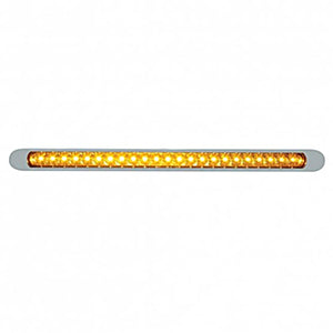 23 LED 17-1/4" Reflector Turn Signal Light Bar With Bezel - Amber LEDs (Amber or Clear Lens)