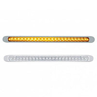 23 LED 17-1/4" Reflector Turn Signal Light Bar With Bezel - Amber LEDs (Amber or Clear Lens)