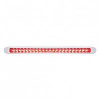 23 LED 17-1/4" Reflector Stop, Turn & Tail Light Bar w/ Bezel - Red LEDs (Red or Clear Lens)