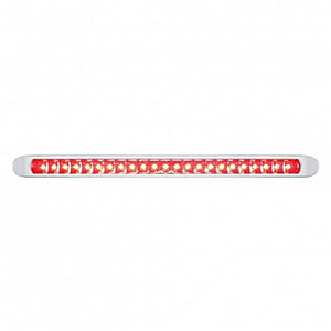 23 LED 17-1/4" Reflector Stop, Turn & Tail Light Bar w/ Bezel - Red LEDs (Red or Clear Lens)