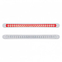 23 LED 17-1/4" Reflector Stop, Turn & Tail Light Bar w/ Bezel - Red LEDs (Red or Clear Lens)