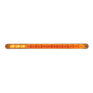 14 LED 12" Sequential Light Bar With Bezel - Amber or Red LEDs (Amber, Red or Clear Lens)