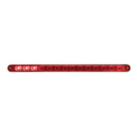 14 LED 12" Sequential Light Bar With Bezel - Amber or Red LEDs (Amber, Red or Clear Lens)