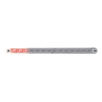 14 LED 12" Sequential Light Bar With Bezel - Amber or Red LEDs (Amber, Red or Clear Lens)