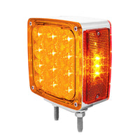 27 LED Double Face Driver or Passenger Side Turn Signal Light - Amber & Red LEDs (Amber & Red Lens)