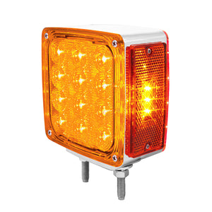 27 LED Double Face Driver or Passenger Side Turn Signal Light - Amber & Red LEDs (Amber & Red Lens)