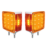 27 LED Double Face Driver or Passenger Side Turn Signal Light - Amber & Red LEDs (Amber & Red Lens)
