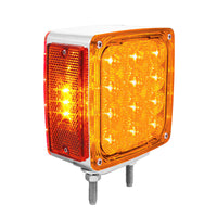 27 LED Double Face Driver or Passenger Side Turn Signal Light - Amber & Red LEDs (Amber & Red Lens)