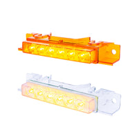 6 Amber LED Exterior Visor Light For 1996-2024 Volvo VNL - Amber LEDs (Amber or Clear Lens)