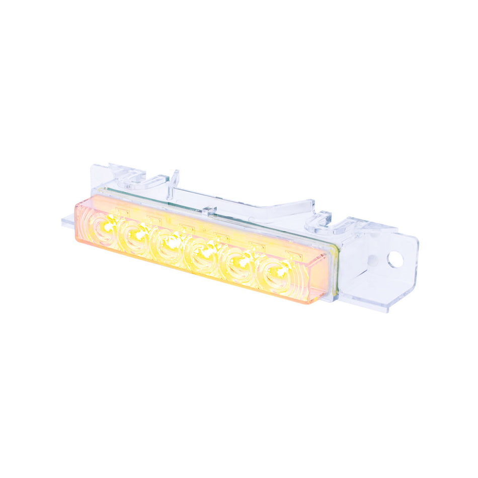 6 Amber LED Exterior Visor Light For 1996-2024 Volvo VNL - Amber LEDs (Amber or Clear Lens)