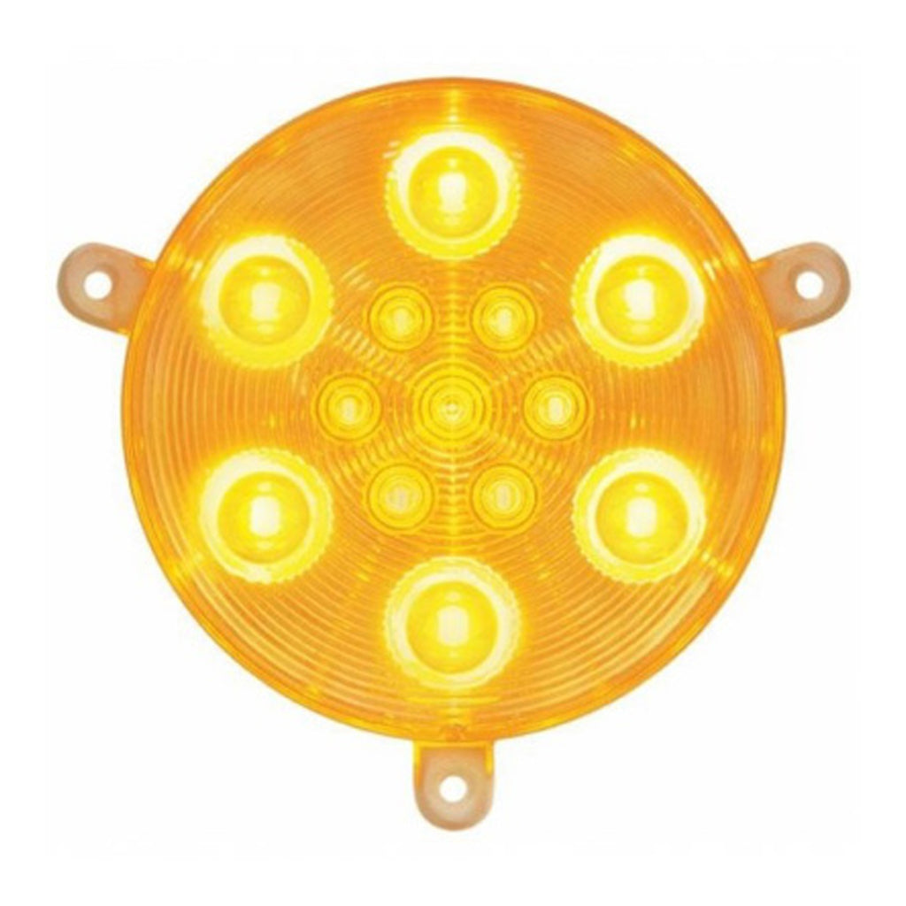 13 Amber LED Daytime Running Light For 2005-2010 Freightliner Century - Amber LEDs (Clear Lens)