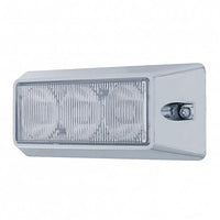 United Pacific - 3 High Power LED Warning Light - Amber or Red LEDs (Clear Lens)