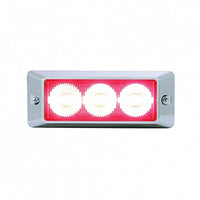 United Pacific - 3 High Power LED Warning Light - Amber or Red LEDs (Clear Lens)
