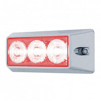 United Pacific - 3 High Power LED Warning Light - Amber or Red LEDs (Clear Lens)