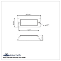 United Pacific - 3 High Power LED Warning Light - Amber or Red LEDs (Clear Lens)
