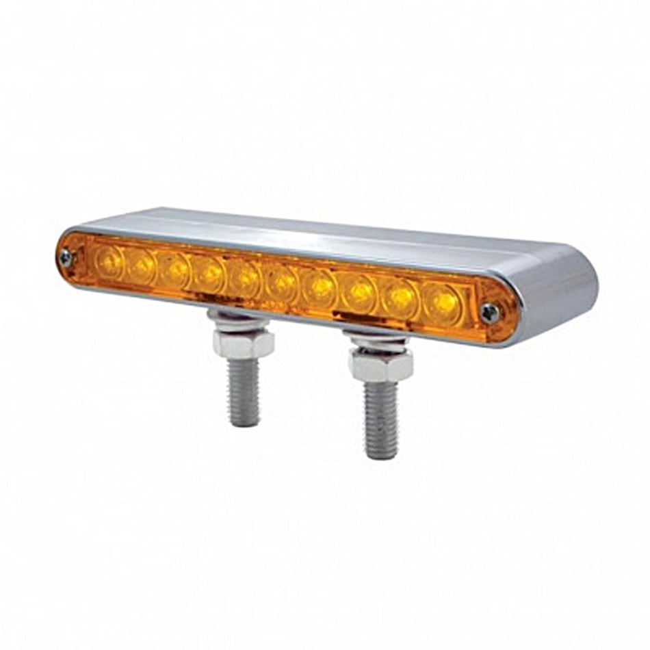 United Pacific - 20 LED 6-1/2" Double Face Light Bar - Amber LEDs (Amber or Clear Lens)