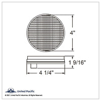 United Pacific - 20 LED 4" Back-Up Light - White LEDs (Clear Lens)