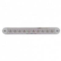 10 LED 6-1/2" Turn Signal Light Bar w/ Bezel - Amber or Red LEDs (Amber, Red or Clear Lens)