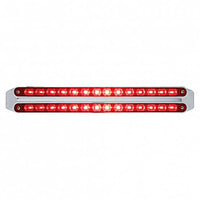 Dual 14 LED 12" Stop, Turn & Tail Light Bars - Red LEDs (Red, Clear or Chrome Lens)