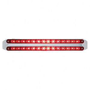 Dual 14 LED 12" Stop, Turn & Tail Light Bars - Red LEDs (Red, Clear or Chrome Lens)