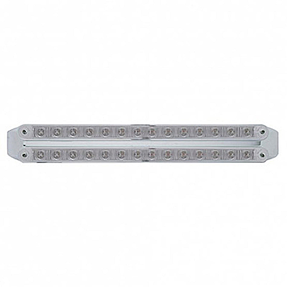 Dual 14 LED 12" Turn Signal Light Bars - Amber LEDs (Amber, Clear or Chrome Lens)