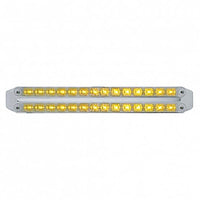 Dual 14 LED 12" Turn Signal Light Bars - Amber LEDs (Amber, Clear or Chrome Lens)