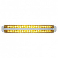 Dual 19 LED 12" Reflector Turn Signal Light Bars - Amber LEDs (Amber or Clear Lens)